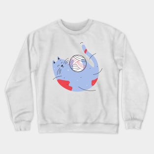 Cat with Cotton Ball Crewneck Sweatshirt